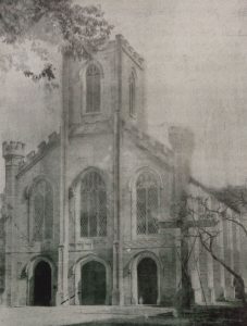 Church of the Holy Trinity, Durrow, Co. Laois, at the turn of the century, before the addition of it's spires.